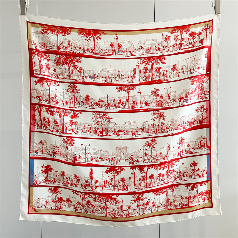 Luxury Bags And Accessories - Red Silk Scarf Luxury 90cm Square