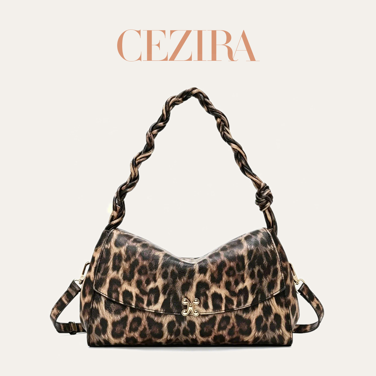 Luxury Bags Vegan Leather - CR High Quality Fashion Leopard Print