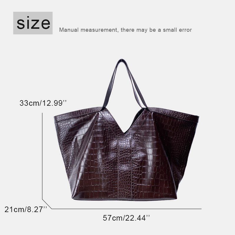 Oversized Crocodile Pattern To - Luxury Bags Vintage review and price