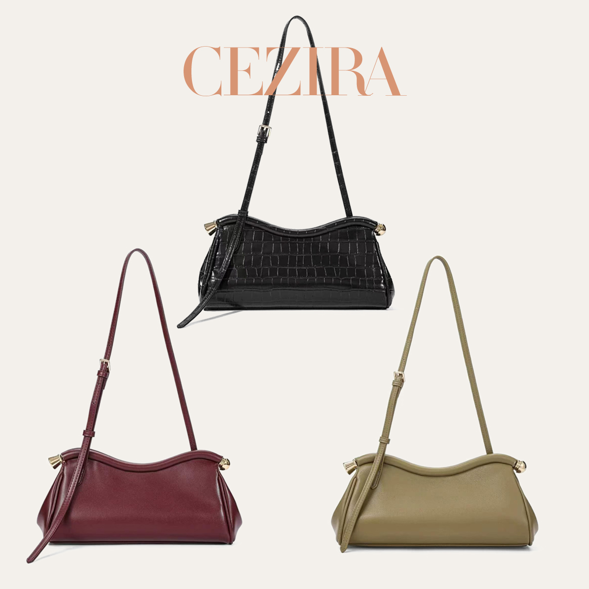 CR Luxury Crocodile Texture Sh - Luxury Bags Vegan Leather review and price