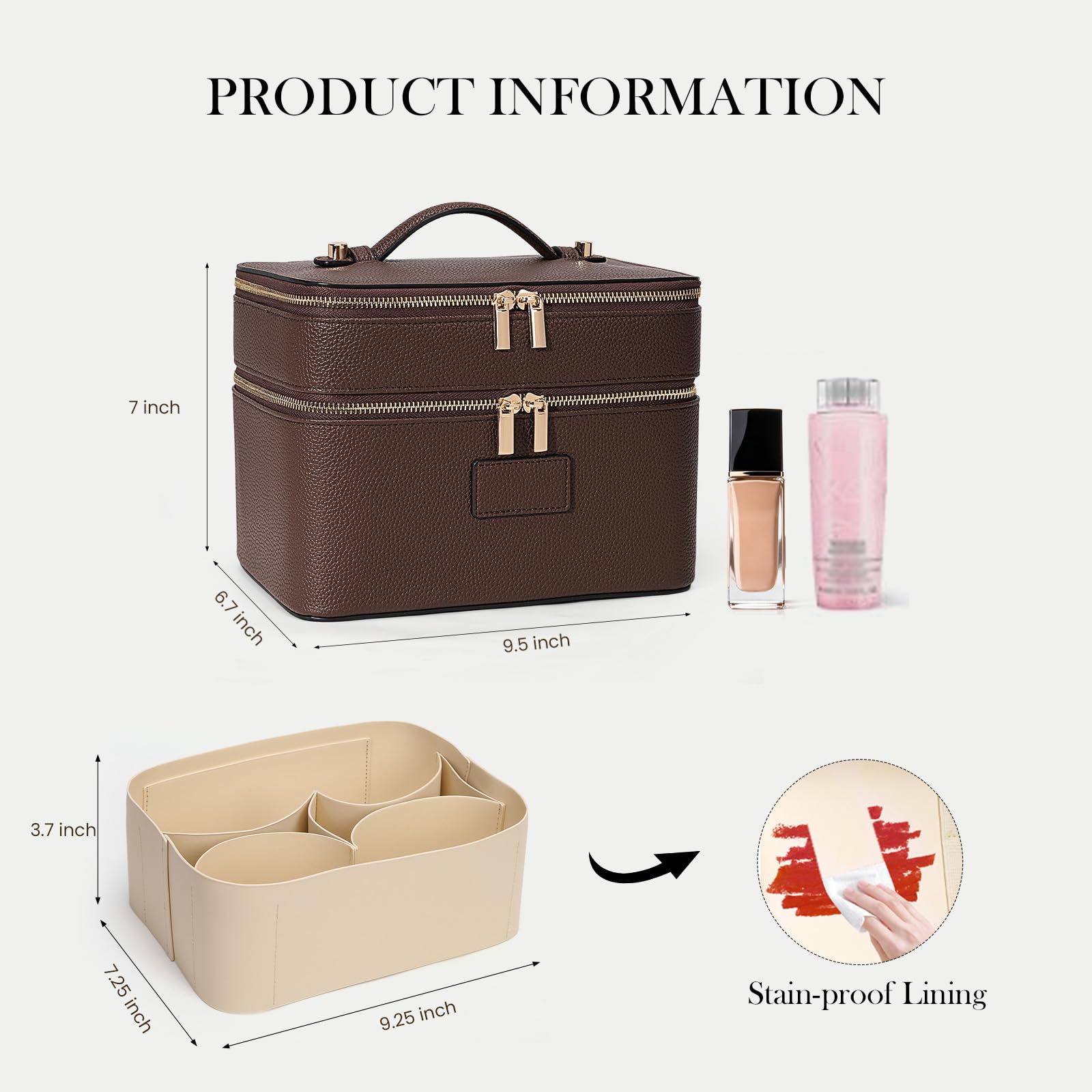 Large Capacity Double-layer Lu - Luxury Bags Leather review and price