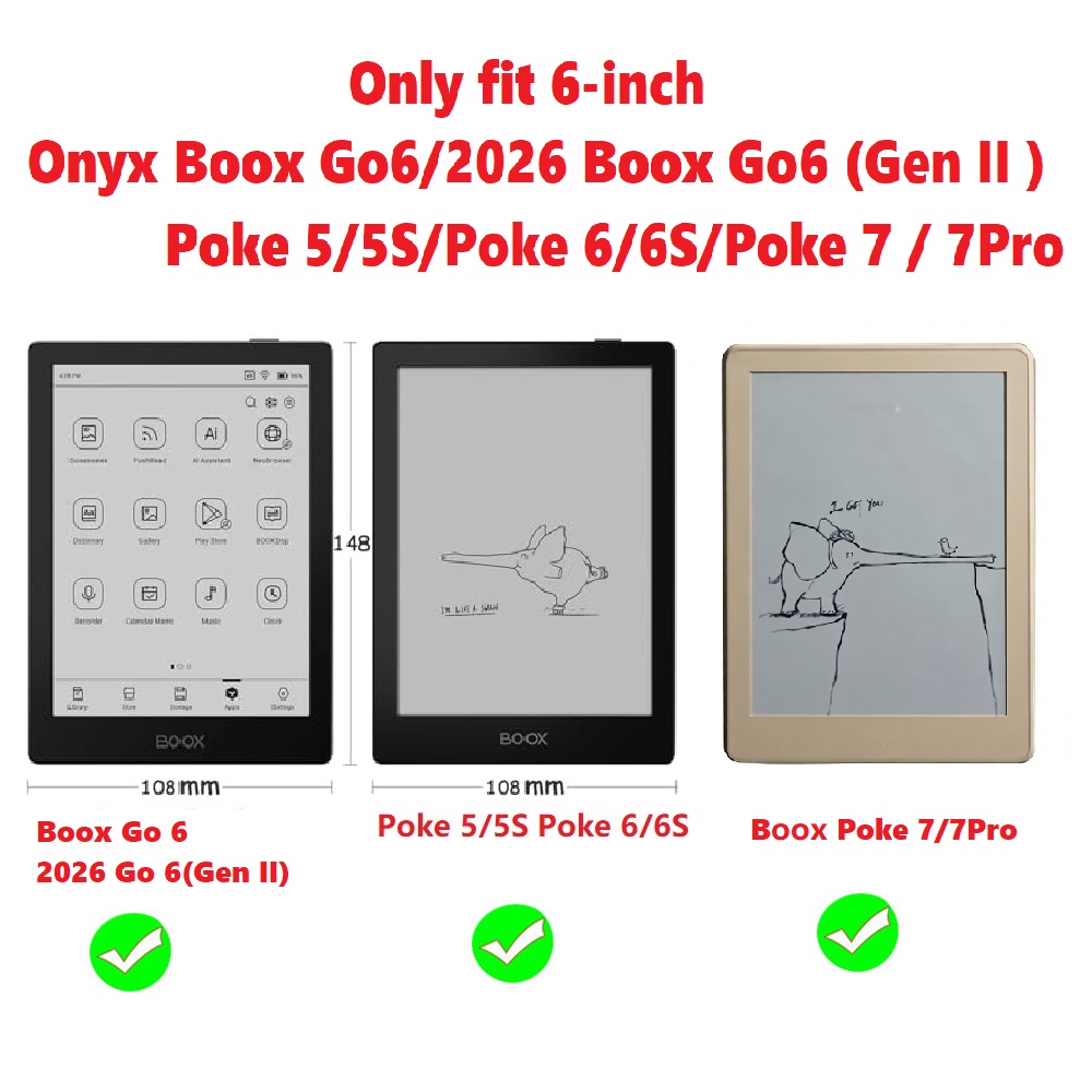 Case for 2026 Onyx Boox Go 6 ( - Briefcase Leather Slim review and price