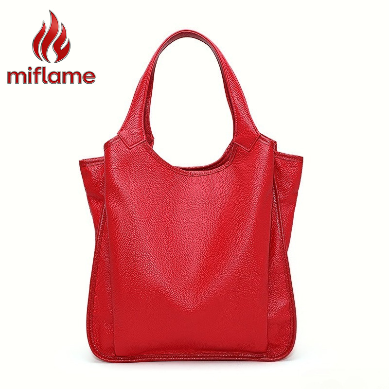Genuine Leather Shoulder Tote  - Quiet Luxury Bags Tote review and price