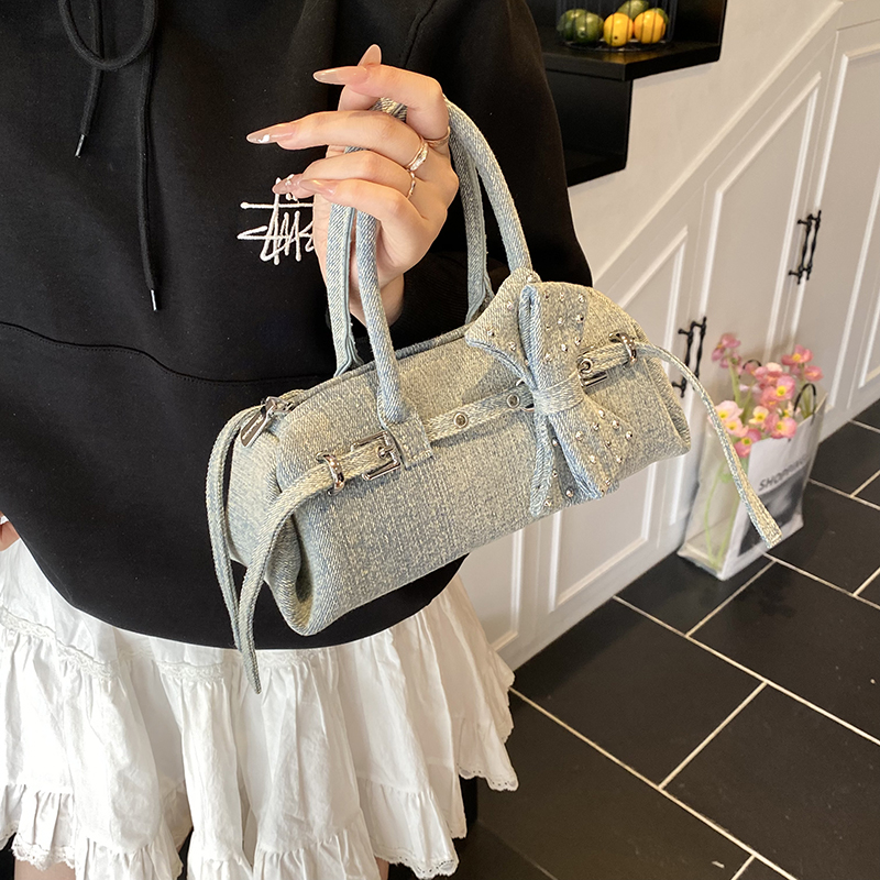 Sweetie Bowknot Small Bowling  - Luxury Bags Denim review and price