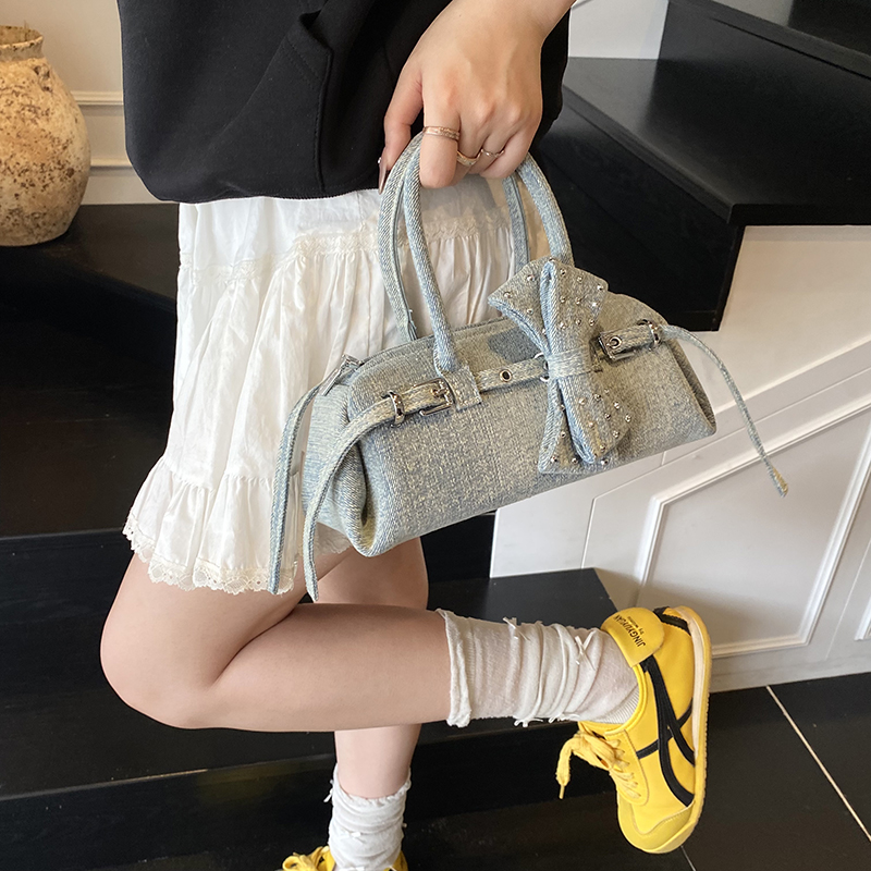 Sweetie Bowknot Small Bowling  - Luxury Bags Denim review and price