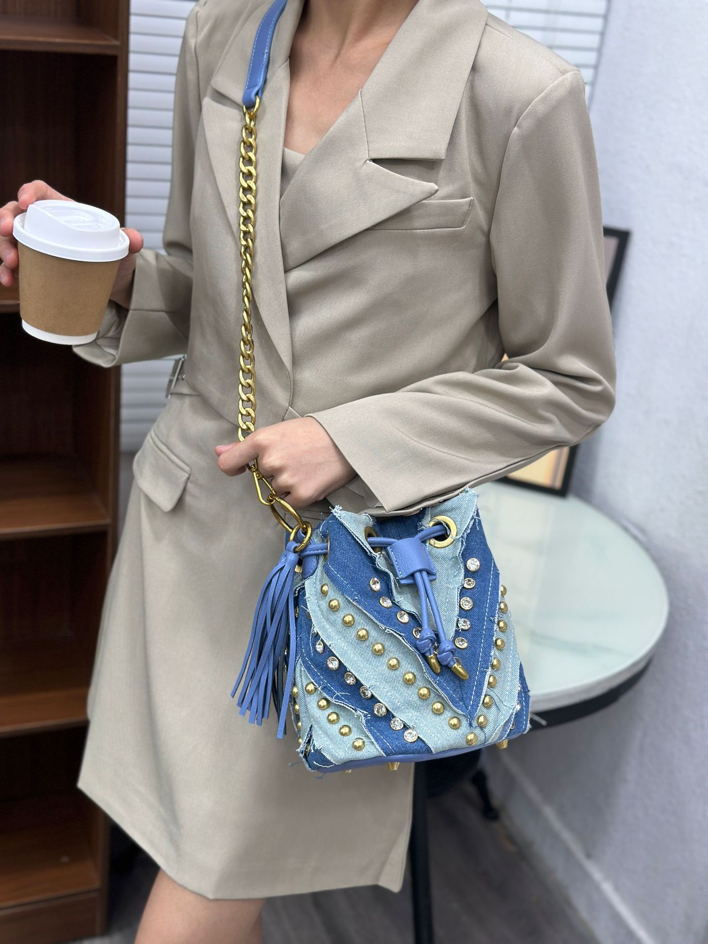 Light Luxury Fashionable Diamo - Luxury Bags Denim review and price