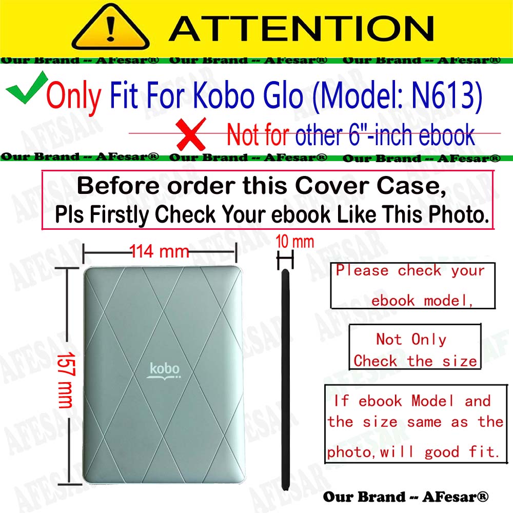 Case for 6' Kobo Glo E-Book Re - Briefcase Leather Slim review and price