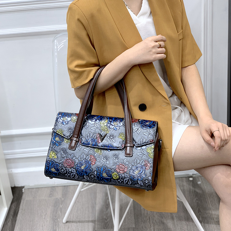 Vintage 3D Embossed Floral Han - Luxury Bags Vegan Leather review and price