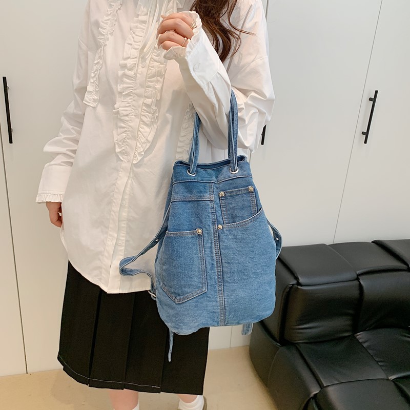Denim Female Backpacks Casual  - Luxury Bags Denim review and price