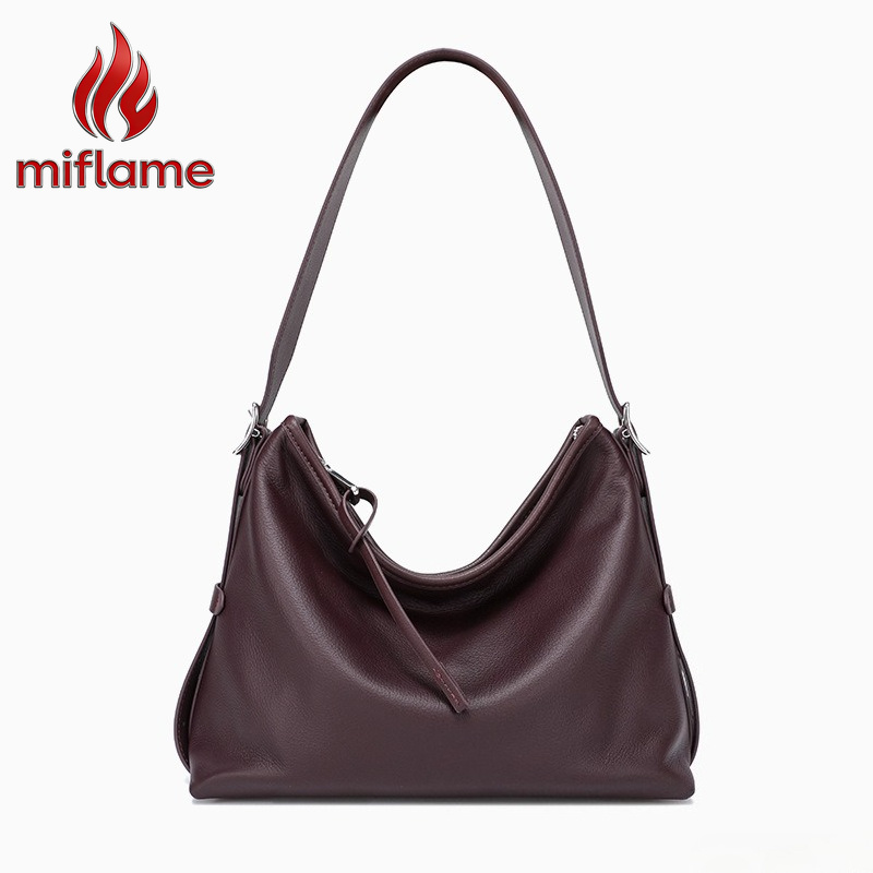 Genuine Leather Shoulder Tote  - Quiet Luxury Bags Tote review and price