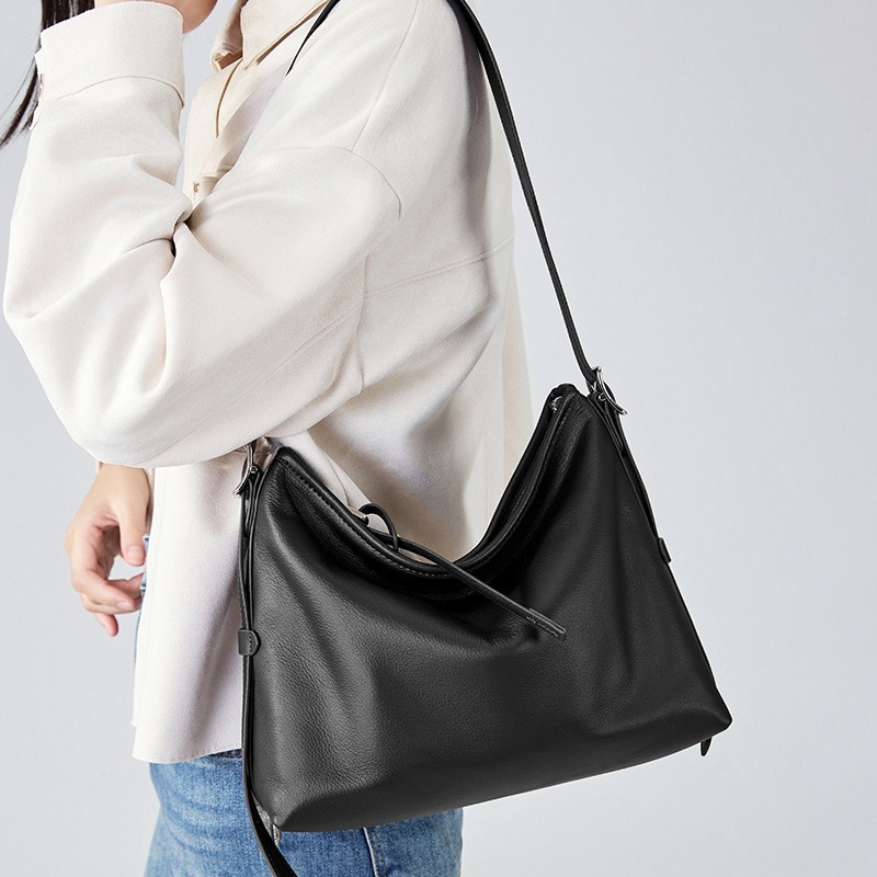 Genuine Leather Shoulder Tote  - Quiet Luxury Bags Tote review and price