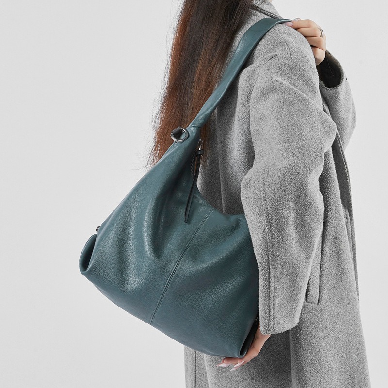 Genuine Leather Shoulder Tote  - Quiet Luxury Bags Tote review and price