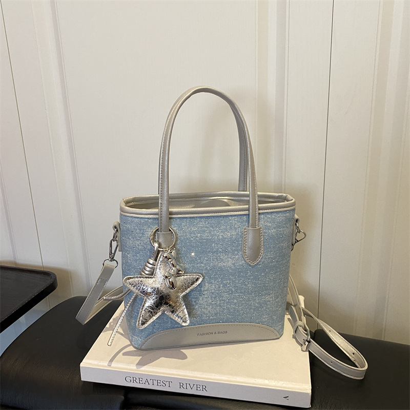 Denim Underarm Shopper Totes L - Luxury Bags Denim review and price