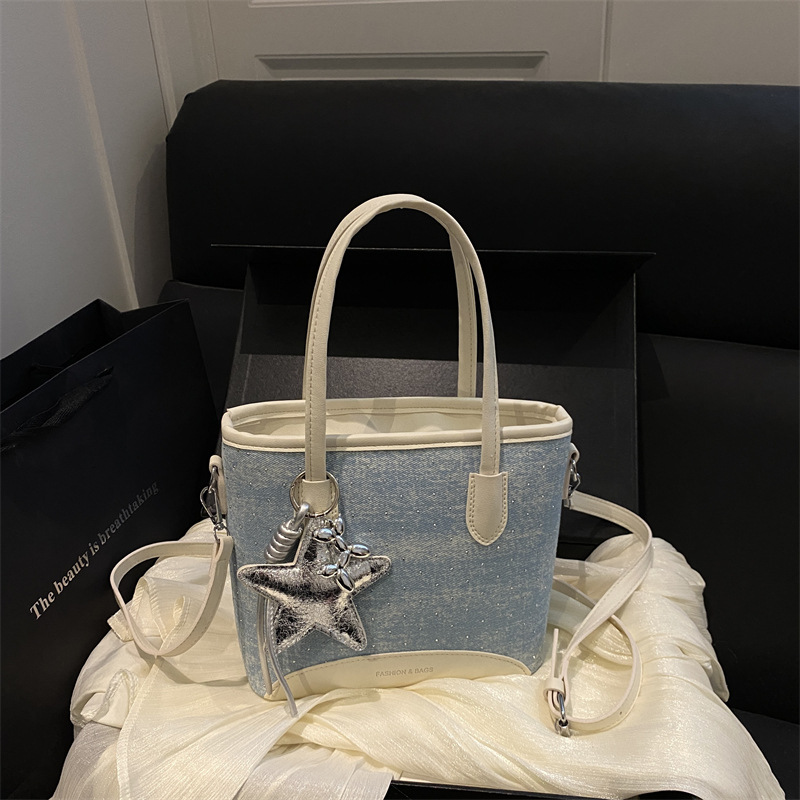 Denim Underarm Shopper Totes L - Luxury Bags Denim review and price
