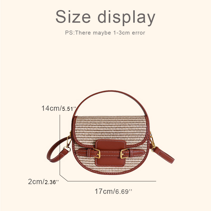 England Style Mini Straw Saddl - Luxury Bags Leather review and price
