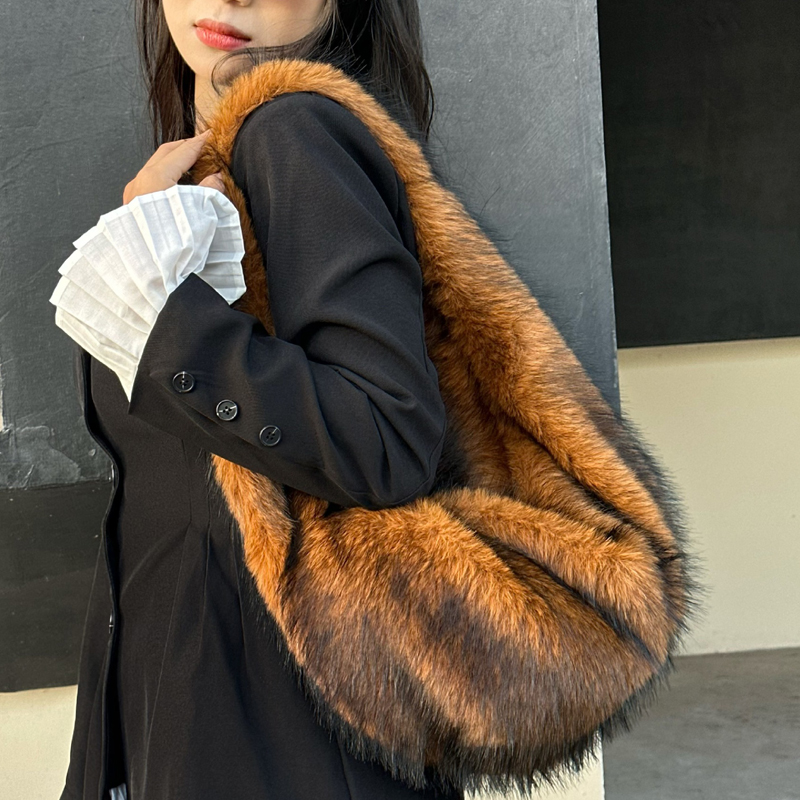 Fashion Faux Fur Hobos Bags Fo - Luxury Bags Trend 2025 review and price