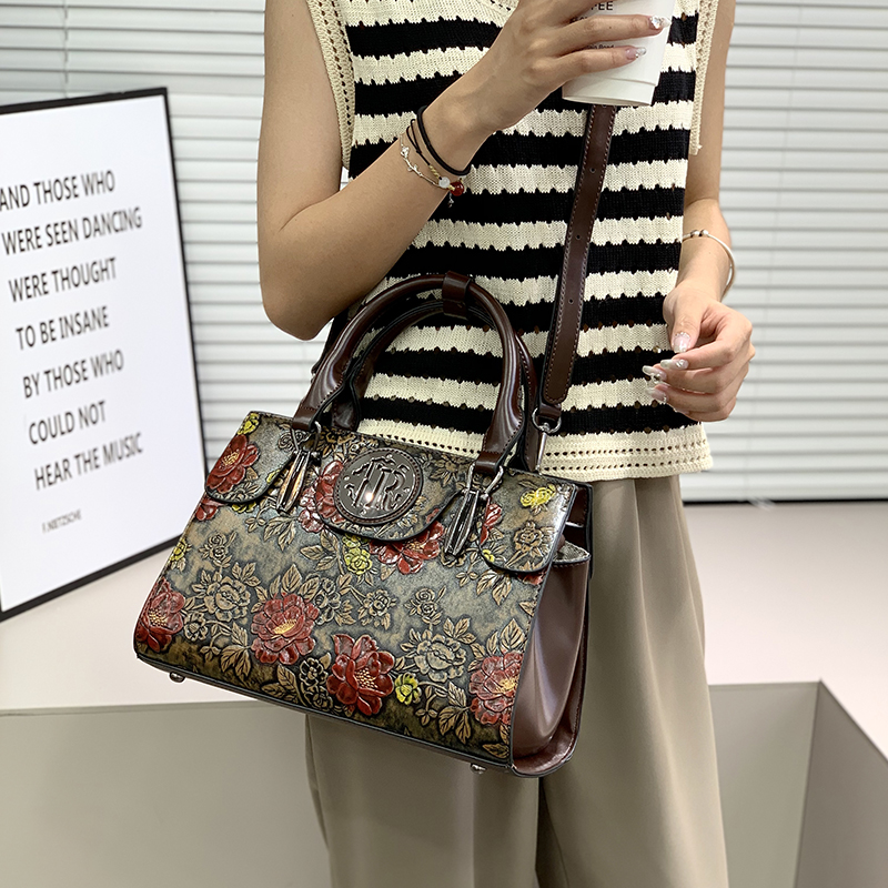 Vintage Floral Embossed Tote B - Luxury Bags Vegan Leather review and price