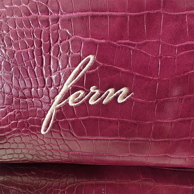 Embroidered Croc Makeup Bag Pe - Luxury Bags Vegan Leather review and price