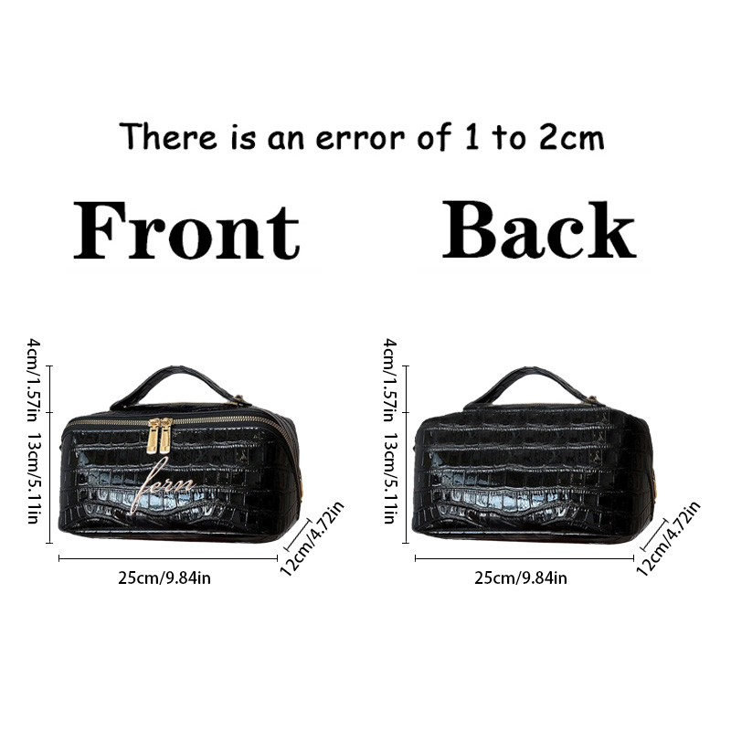 Embroidered Croc Makeup Bag Pe - Luxury Bags Vegan Leather review and price