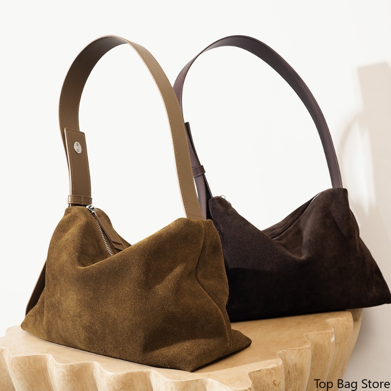 Genuine Leather Shoulder Tote  - Quiet Luxury Bags Tote review and price