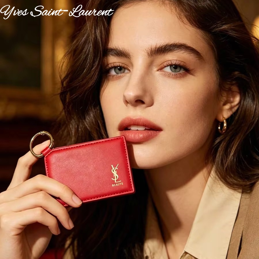 YSL  Red Leather Square Mini P - Luxury Bags Leather review and price