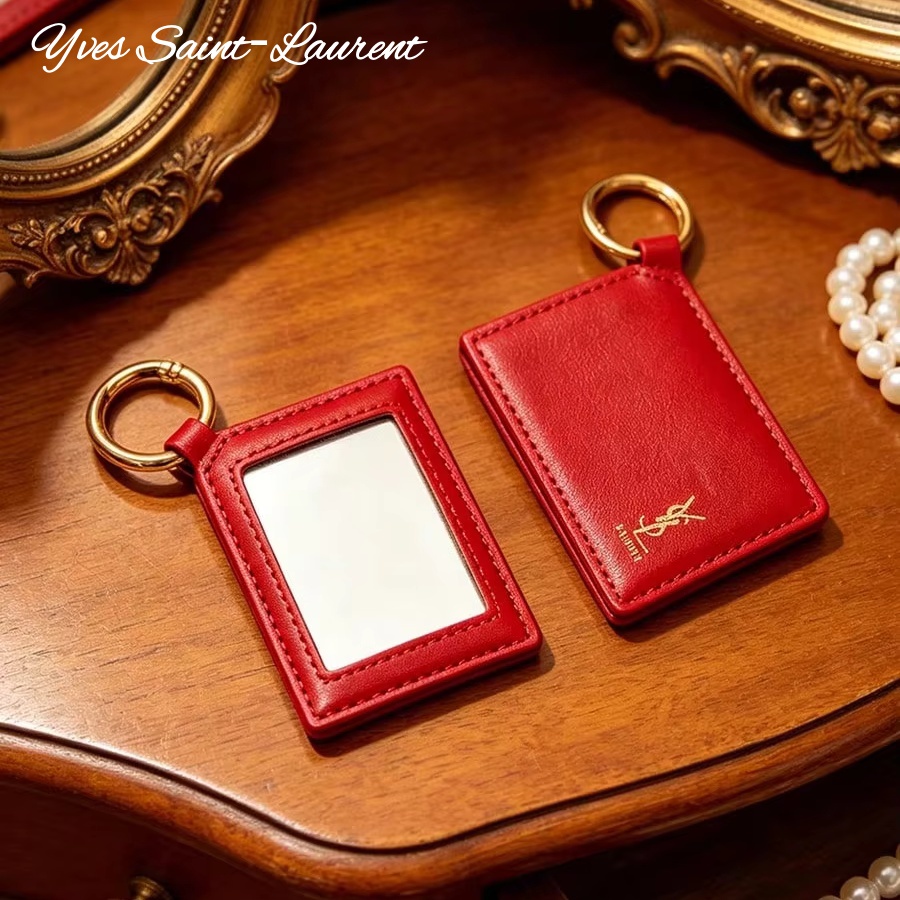 YSL  Red Leather Square Mini P - Luxury Bags Leather review and price